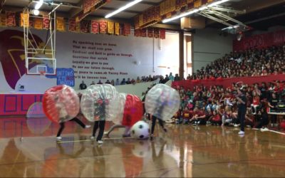 Fun winter 2018 highlight at Torrey Pines High School for Bubble Soccer Club Style Pep Rally!